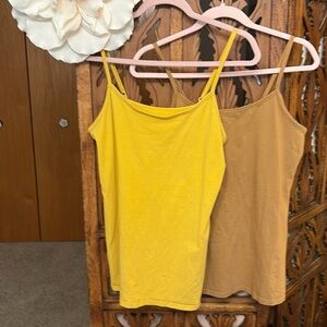 Torrid Yellow and Brown Camisole Tops